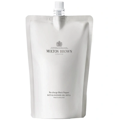 Molton Brown Re-charge Black Pepper Bath And Shower Gel Refill 400ml In Orange