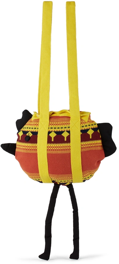 Ligne Noire Kids Multicolor Hen Bag In Yellow