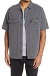 Allsaints Spotter Short Sleeve Shirt In Aster Blue