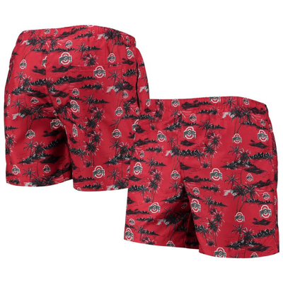 Foco Scarlet Ohio State Buckeyes Island Palm Swim Trunks