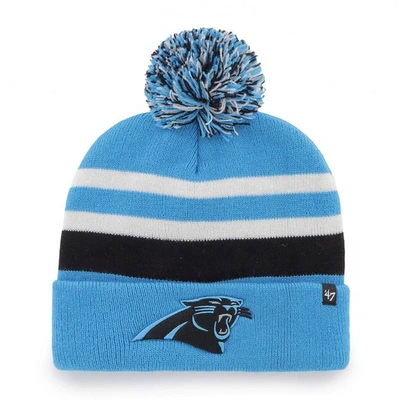 47 ' Blue Carolina Panthers State Line Cuffed Knit Hat With Pom