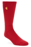 Carhartt Chase Socks 'cornel' In Red