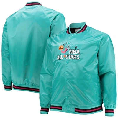 Mitchell & Ness Men's  Teal Big And Tall 1996 Nba All-star Game Hardwood Classics Satin Full-snap Jac