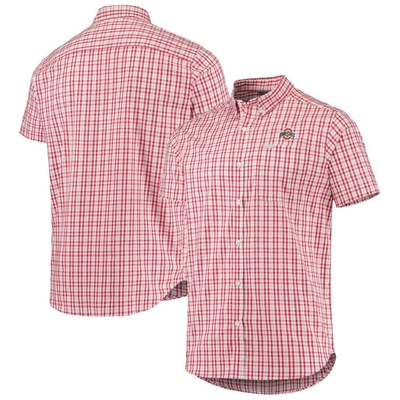 Columbia Scarlet Ohio State Buckeyes Rapid Rivers Logo Button-down Shirt