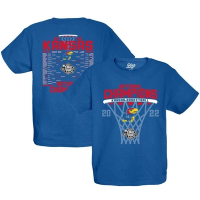 Blue 84 Kids' Basketball National Champions Bracket T-shirt In Royal