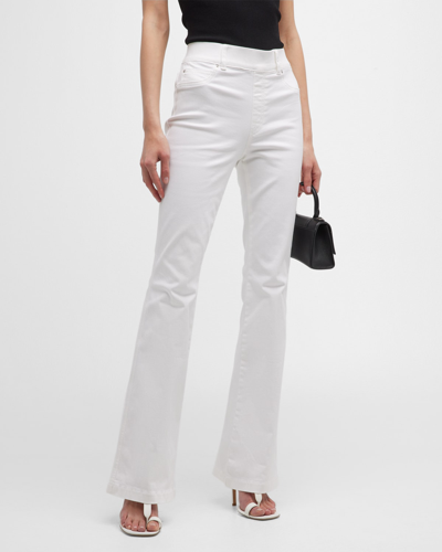Spanx Skinny Flare High-rise Stretch-denim Jeans In White