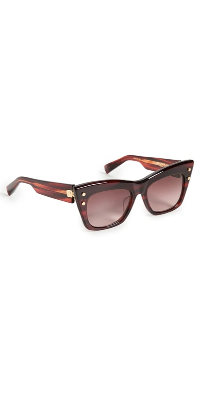 Balmain red discount cat eye sunglasses