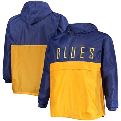 Profile Blue St. Louis Blues Big & Tall Anorak Half-zip Pullover Hoodie