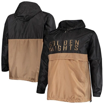 Profile Black Vegas Golden Knights Big & Tall Anorak Half-zip Pullover Hoodie