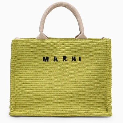 Marni Yellow Basket Tote Bag