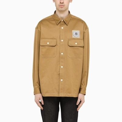 Jpress Brown Logo-patch Shirt In Beige