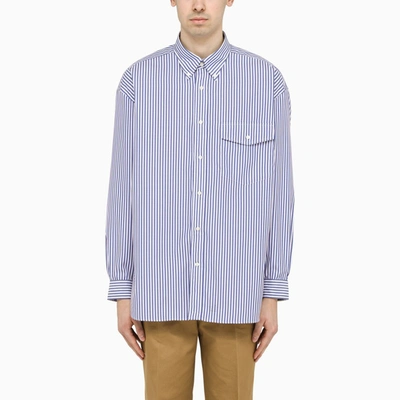 Jpress Blue And White Striped Shirt In Light Blue