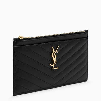 Saint Laurent Black/gold Monogram Clutch