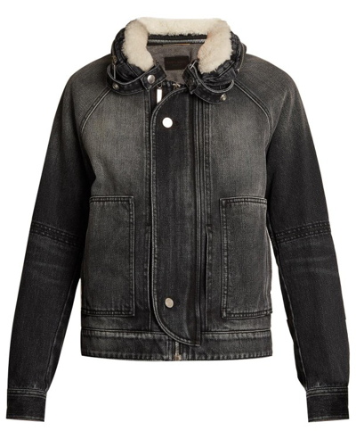 Saint Laurent Denim Jacket In Gray