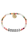 Little Words Project Badass Beaded Stretch Bracelet In Rainbow Multi