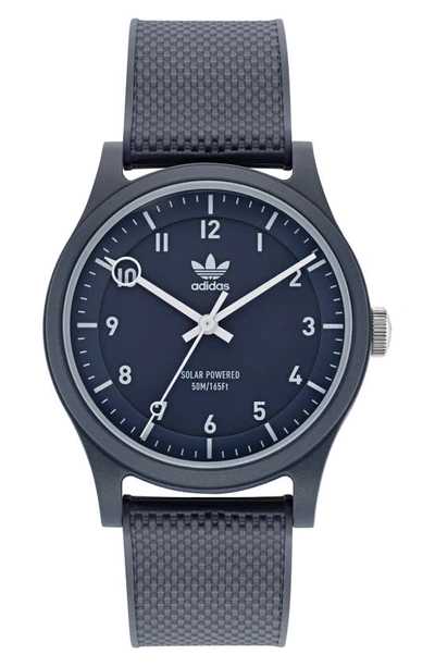 Adidas Originals Men's Project 1 Collection Resin Strap Watch In Navy