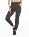 Spanx Stretch Twill Slim-fit Jogger Pants In Washed Black