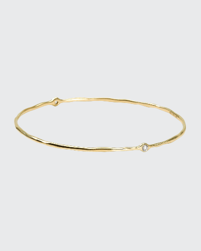 Ippolita 18k Gold Stardust Superstar 2-diamond Bangle In Yellow Gold