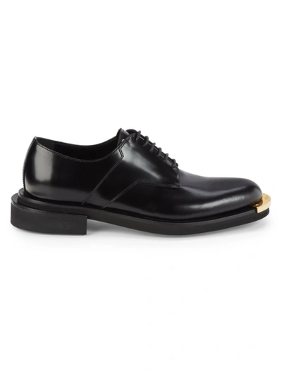 Les Hommes Men's Metal Tip Leather Derby Shoes In Black