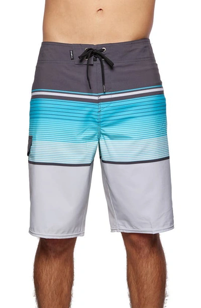 O'neill Lennox Stretch Stripe Board Shorts In Fog