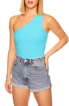 Susana Monaco One Shoulder Crop Top In Tahitian