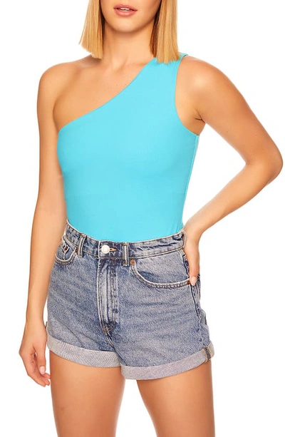 Susana Monaco One Shoulder Crop Top In Tahitian