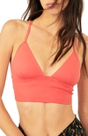 Free People Intimately Fp Sage Longline Bralette In Cayenne