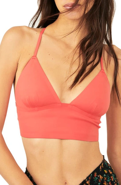 Free People Intimately Fp Sage Longline Bralette In Cayenne