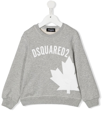 Dsquared2 Kids' Logo-print Detail Sweatshirt In Grey