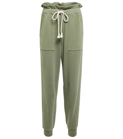 The Upside Coterie Finn Cotton Jersey Sweatpants In Olive