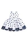 Joe-ella Kids' Bow Dot Print Dress In White