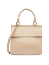 Modern Picnic The Luncher Crocodile-embossed Vegan Leather Bag In White