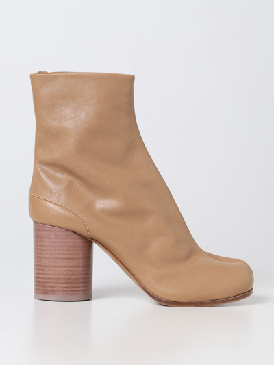 Maison Margiela Tabi Heeled Ankle Boots In Camel