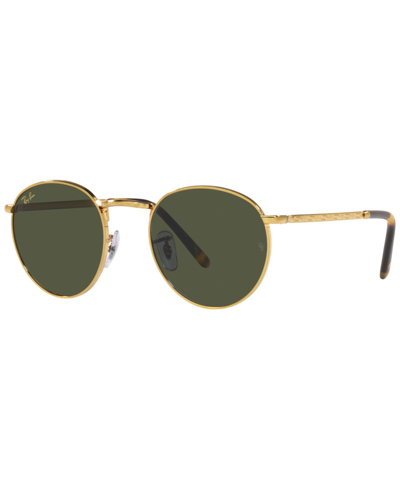 Ray Ban Unisex New Round Sunglasses, Rb363753-x In Green