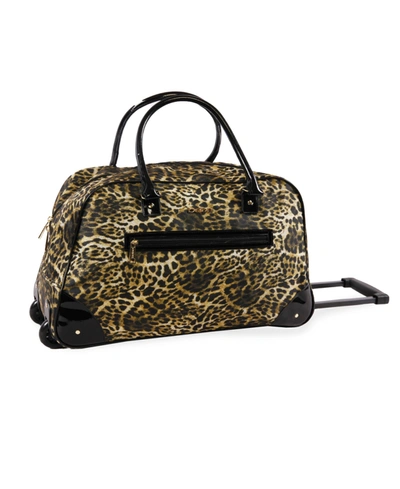Bebe Giselle 22in Rolling Duffel Bag In Leopard