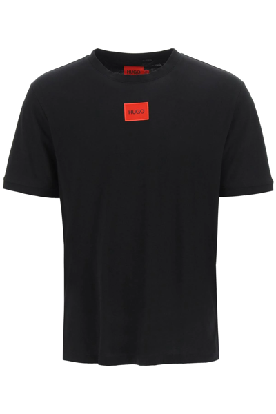 Hugo Logo Patch T-shirt In Black