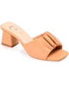 Journee Collection Women's Briarr Ruched Sandals In Tan