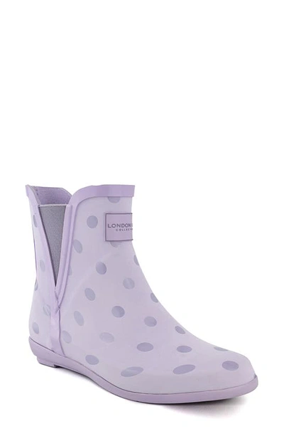 London Fog Women's Piccadilly Rain Boot Women's Shoes In Lilac Dots