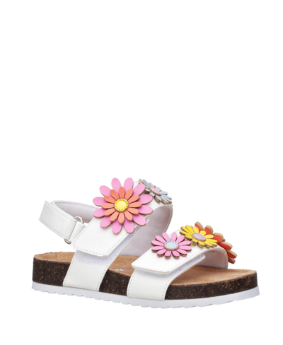 Nina Toddler Girls Sandals In White Multi Smooth