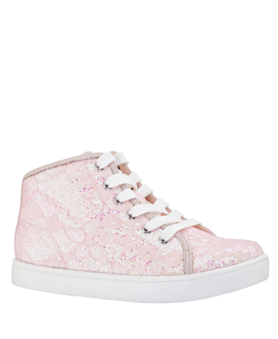 Nina Toddler Girls Sneakers In Blush Glitter Lace
