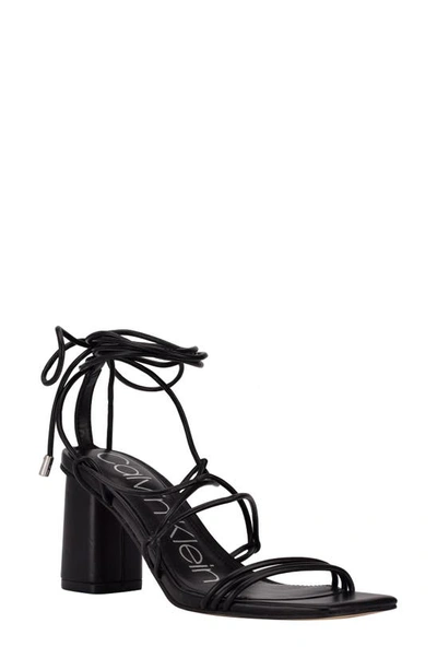 Calvin Klein Women's Calista Strappy High Heel Sandals Women's Shoes In Black