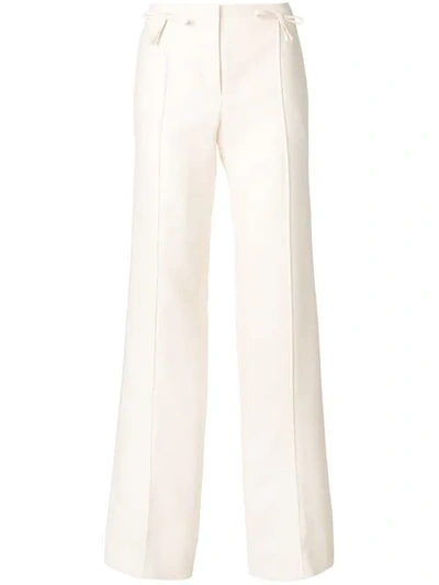 Valentino Bow Detailed Palazzo Pant In Neutrals