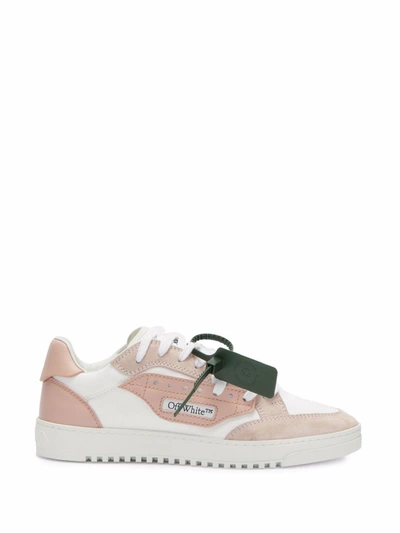 Off-white 5.0 Canvas, Suede And Leather Sneakers In Pink