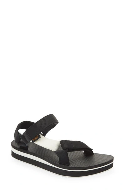 Teva Midform Universal Sandal In Black/ Bright White