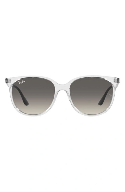 Ray Ban 54mm Gradient Square Sunglasses In Transparent / Grey Gradient