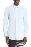 Thom Browne Classic Fit Poplin Button-up Shirt In Light Blue
