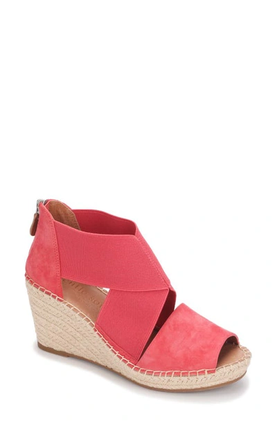 Gentle Souls By Kenneth Cole Gentle Souls Signature Colleen Espadrille Wedge Sandal In Coral