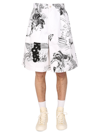 Comme Des Garçons Shirt Comme De Garcons X Christian Marclay Shorts In White