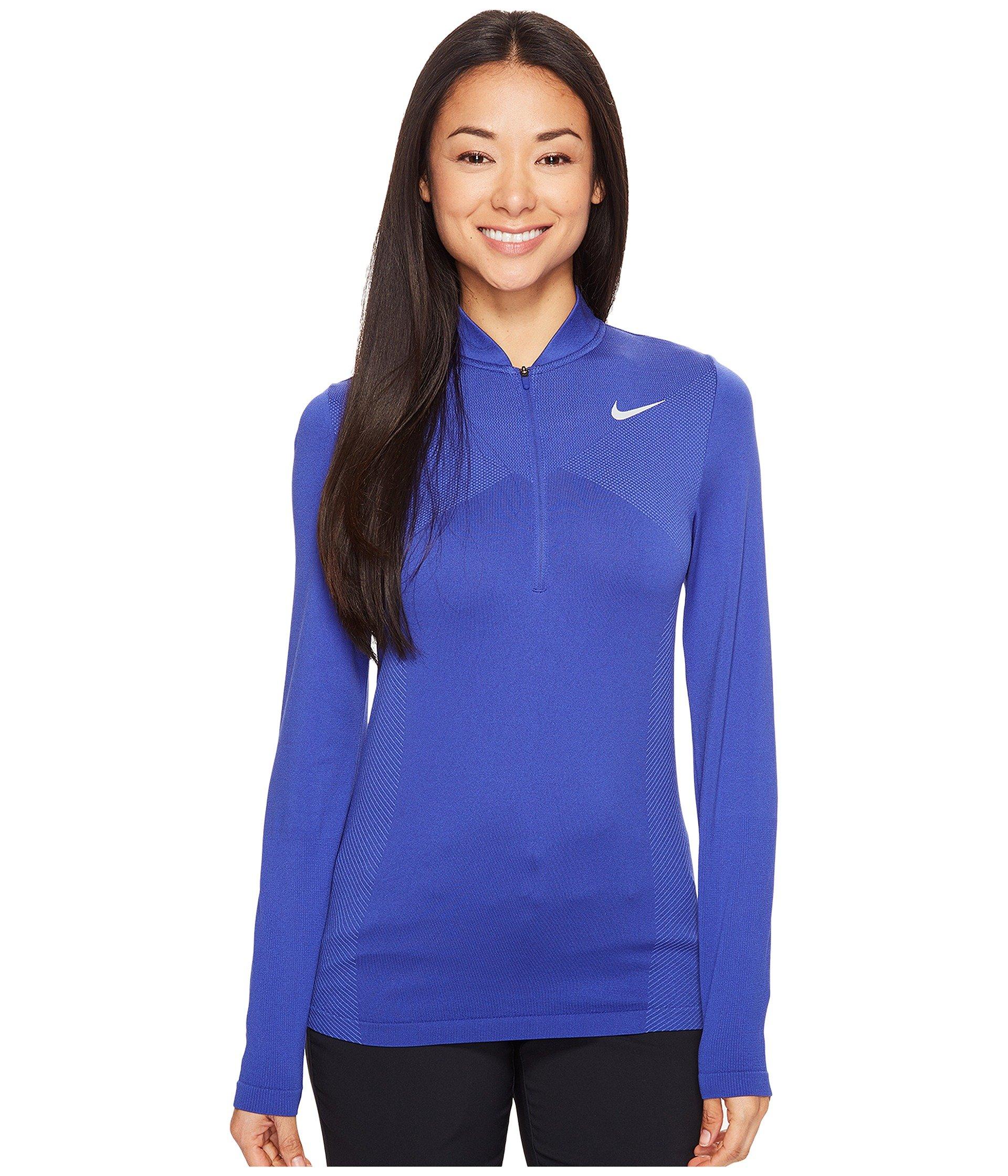 Nike Zonal Cooling Dri-fit Knit 1/2 Zip, Deep Night/medium Blue/flat ...