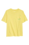 Vineyard Vines Kids' Glow Whale Graphic Pocket Tee In Goldfinch
